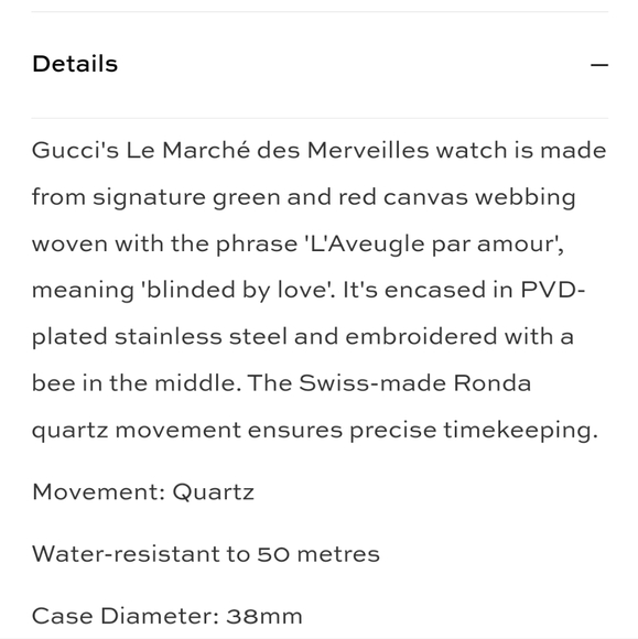 Le Marché des Merveilles Gucci watch - Picture 4 of 9